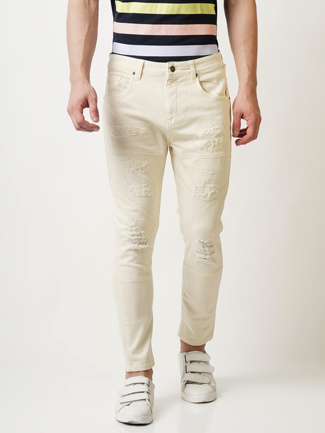 beige skinny jeans mens