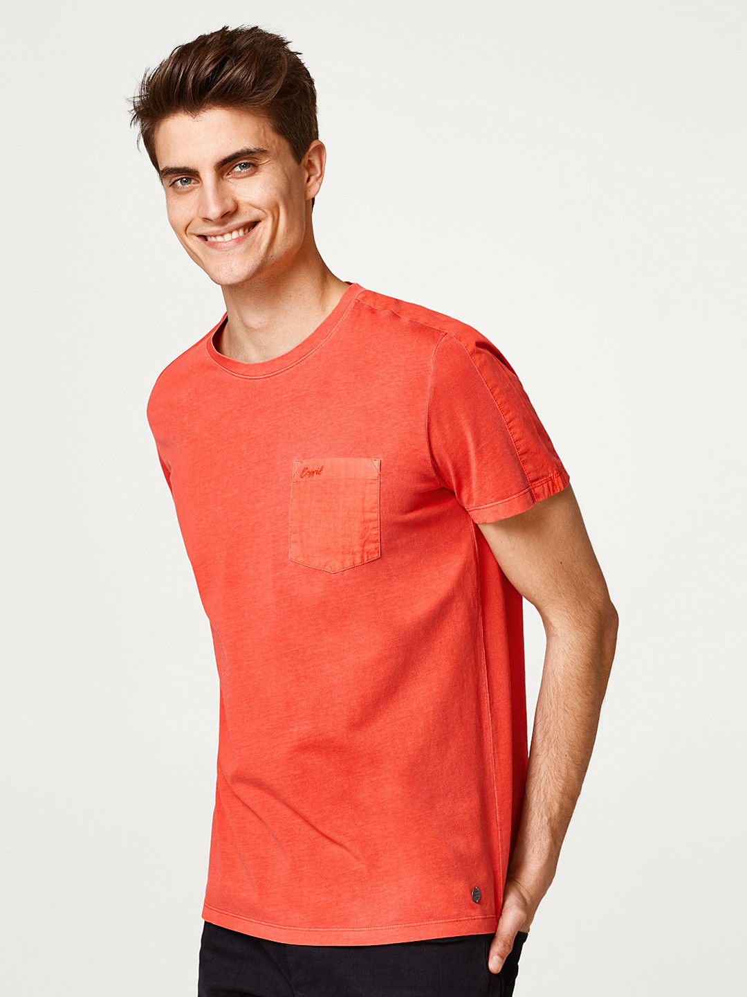 Buy ESPRIT Men Orange Solid Round Neck T Shirt Tshirts for Men 4890836 Myntra