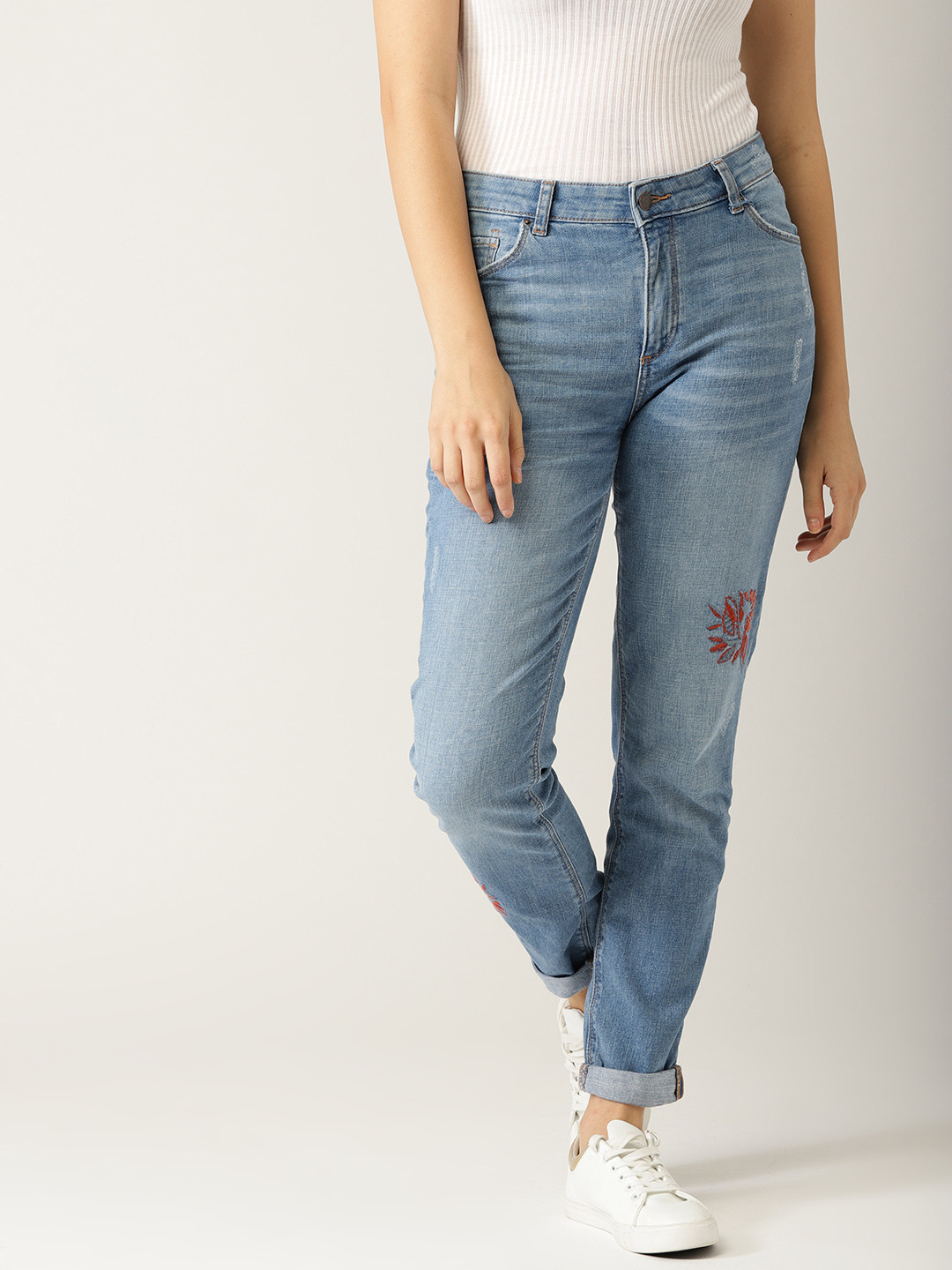 Tejanos Mujer Edc By Esprit Slim-fit-Jeans Stretch-Jeans, Bund Mit