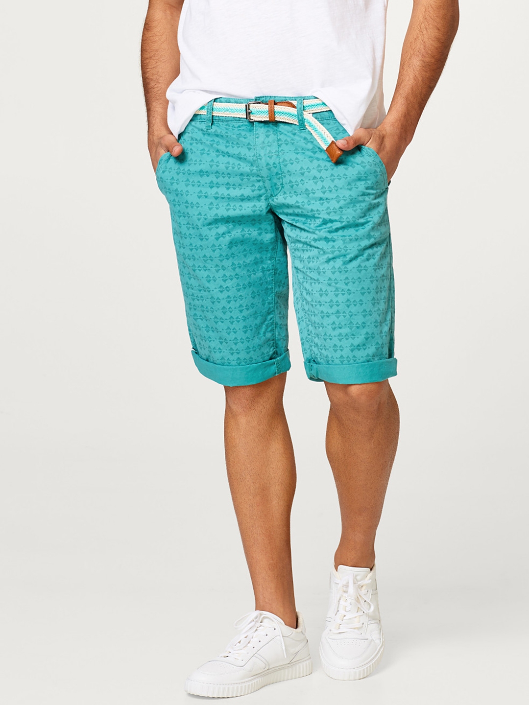 green chino shorts mens