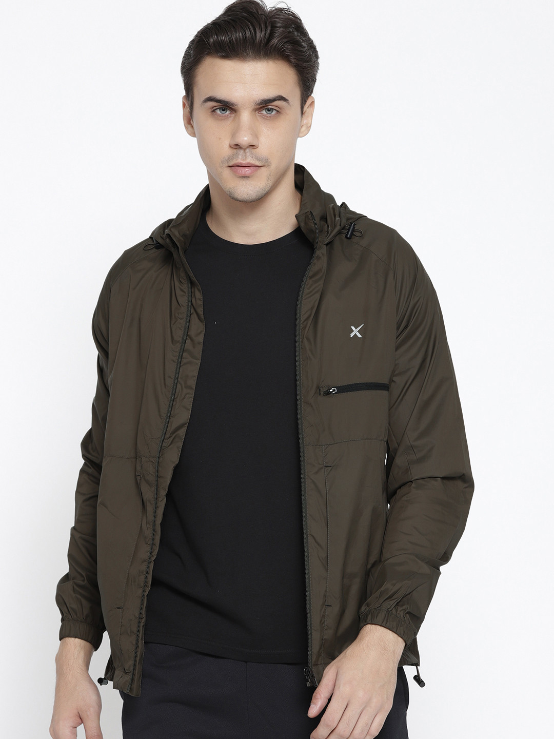 Buy HRX By Hrithik Roshan Men Olive Brown Solid Lightweight Sporty Jacket  - Jackets for Men 4923924 | Myntra