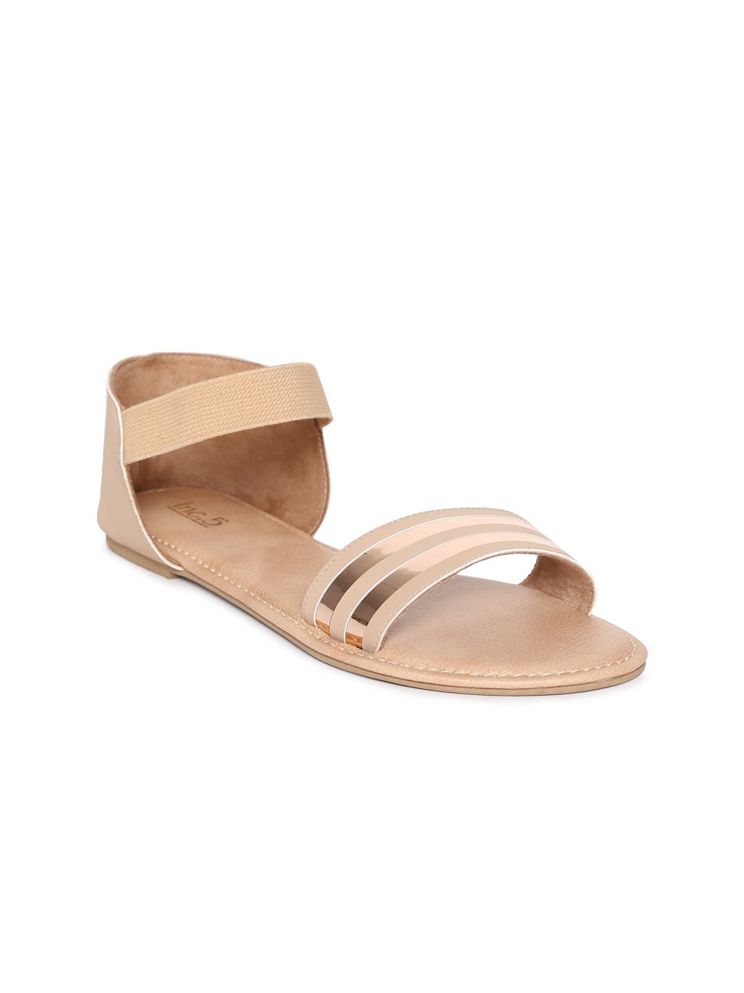 open toe comfort flats