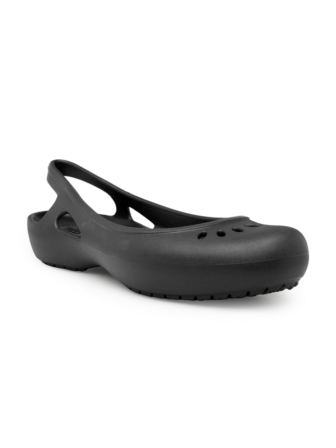 black croc ballet flats
