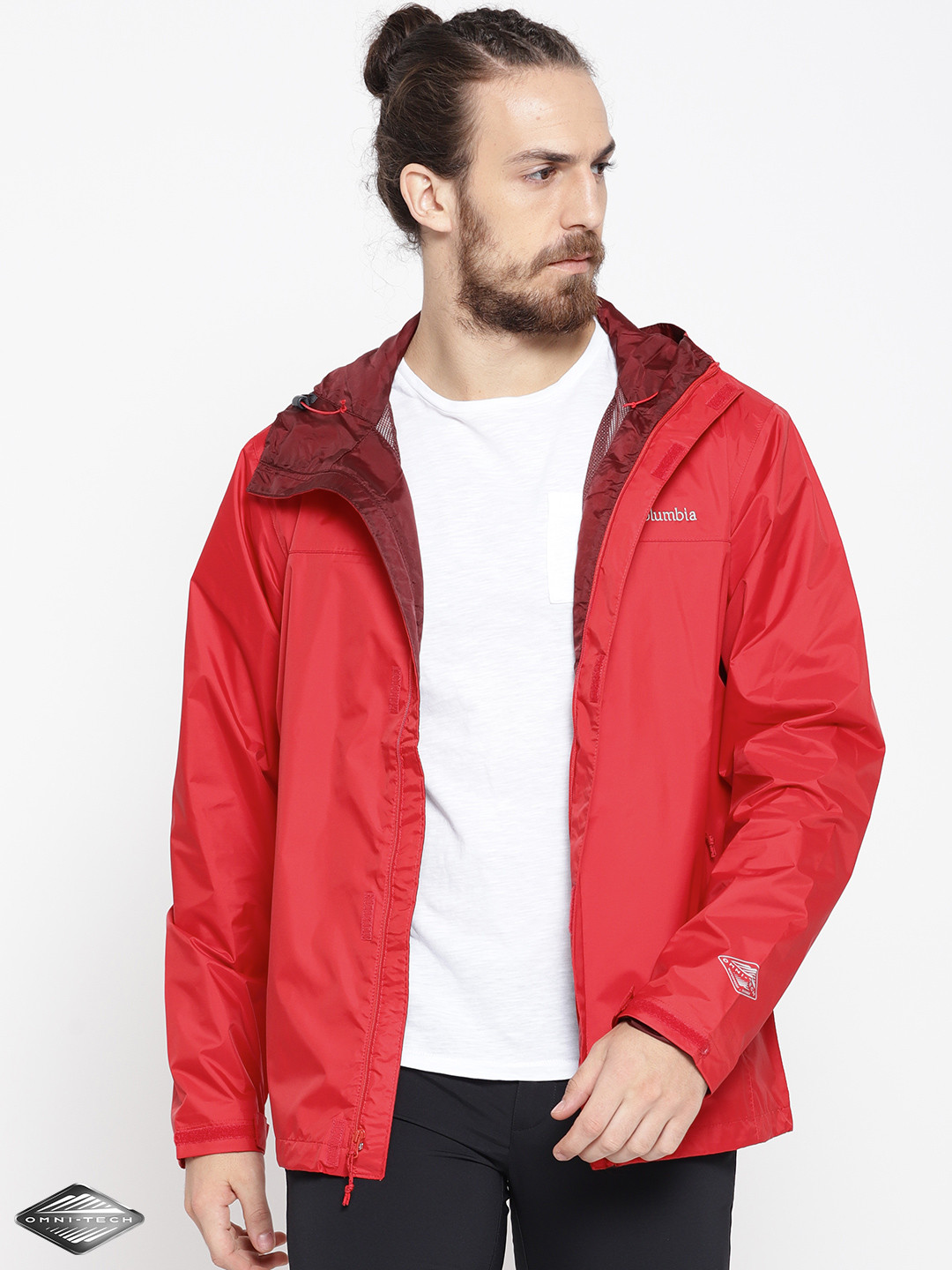 Buy Columbia Red Watertight II Hooded Rain Jacket Rain Jacket for Men