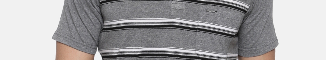 Buy Proline Men Grey Striped Polo Collar T Shirt - Tshirts for Men ...