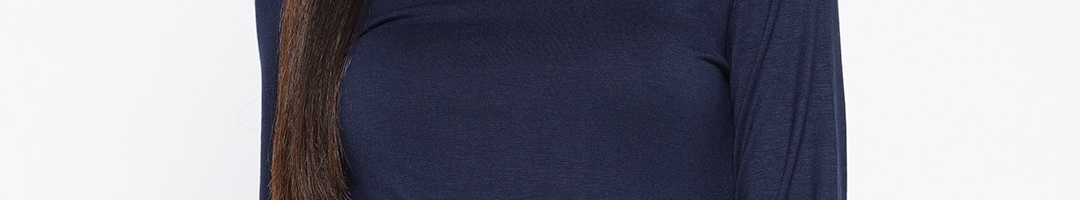 Buy Global Desi Women Navy Blue Solid Top - Tops for Women 5144418 | Myntra