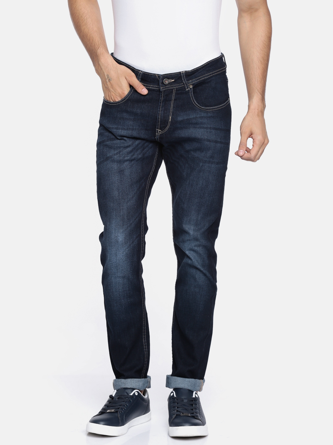 peter england black jeans
