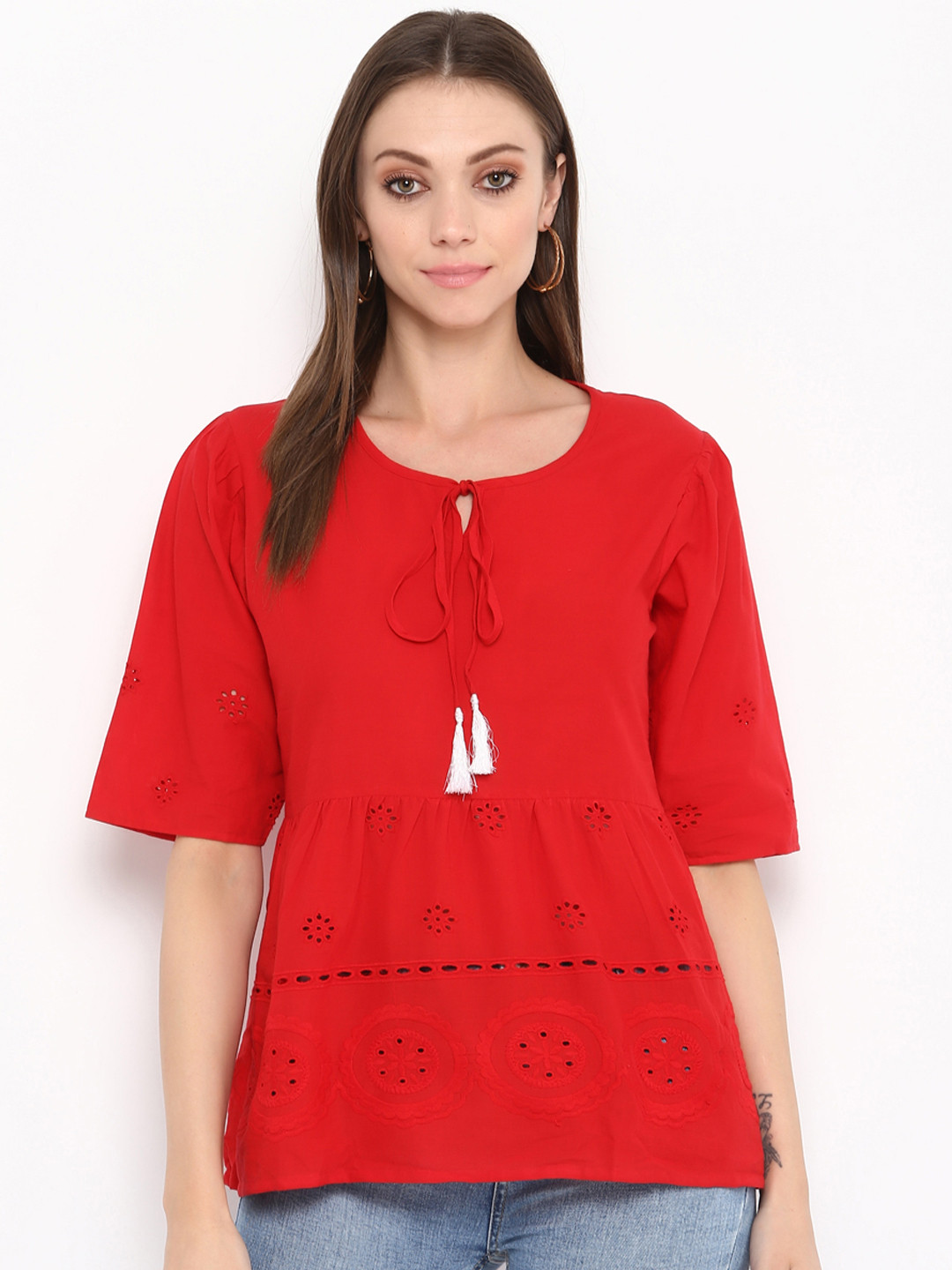 Buy Bhama Couture Women Red Solid Top Tops for Women 5362061 Myntra