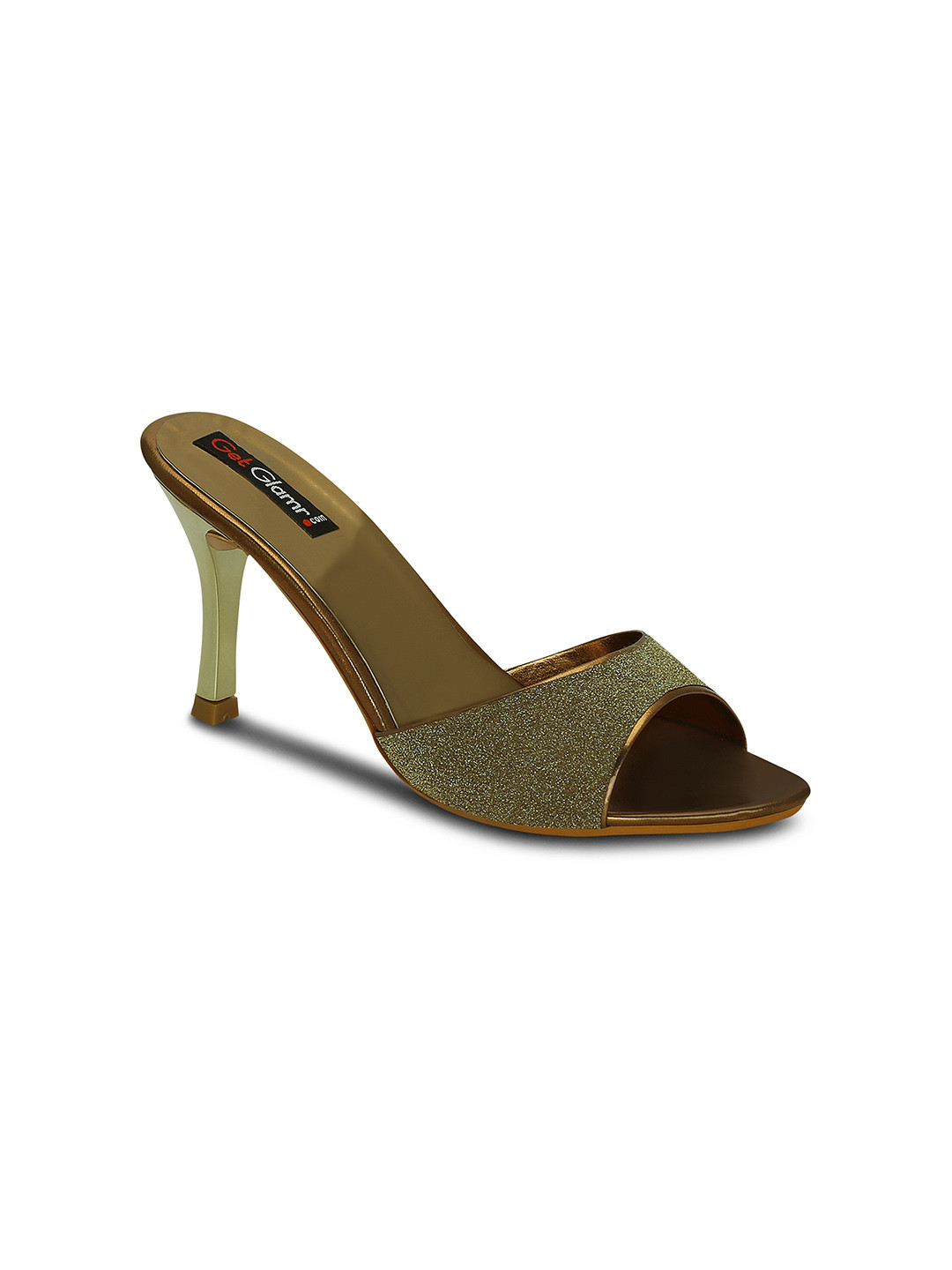 Buy Get Glamr Women Copper Toned Solid Sandals - Heels for Women 5363464 | Myntra