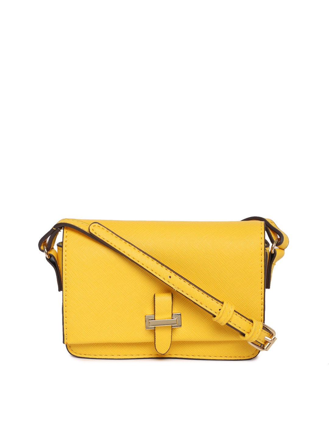Buy Accessorize Yellow Solid Sling Bag Handbags for Women 5394022