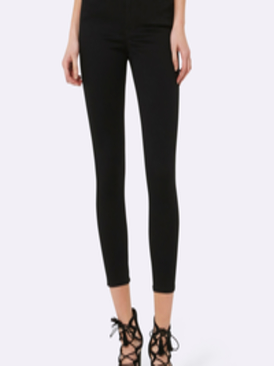 Buy Forever New Women Black Skinny Fit Mid Rise Clean Look Stretchable