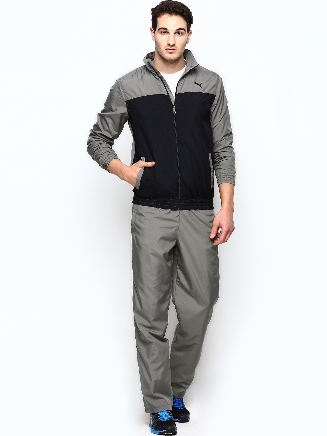 dark grey puma tracksuit