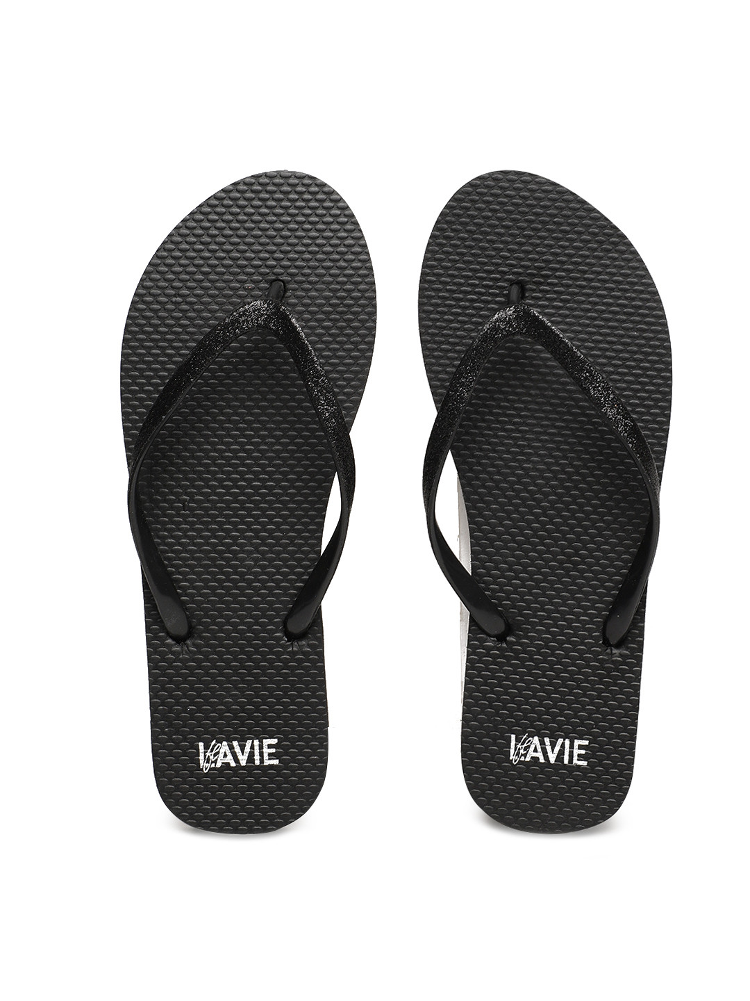 Buy Lavie Women Black Solid Thong Flip Flops - Flip Flops for Women 5414575 | Myntra
