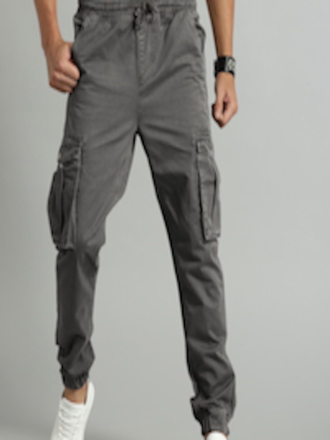 Buy Roadster Men Grey Cargos - Trousers for Men 5415202 | Myntra