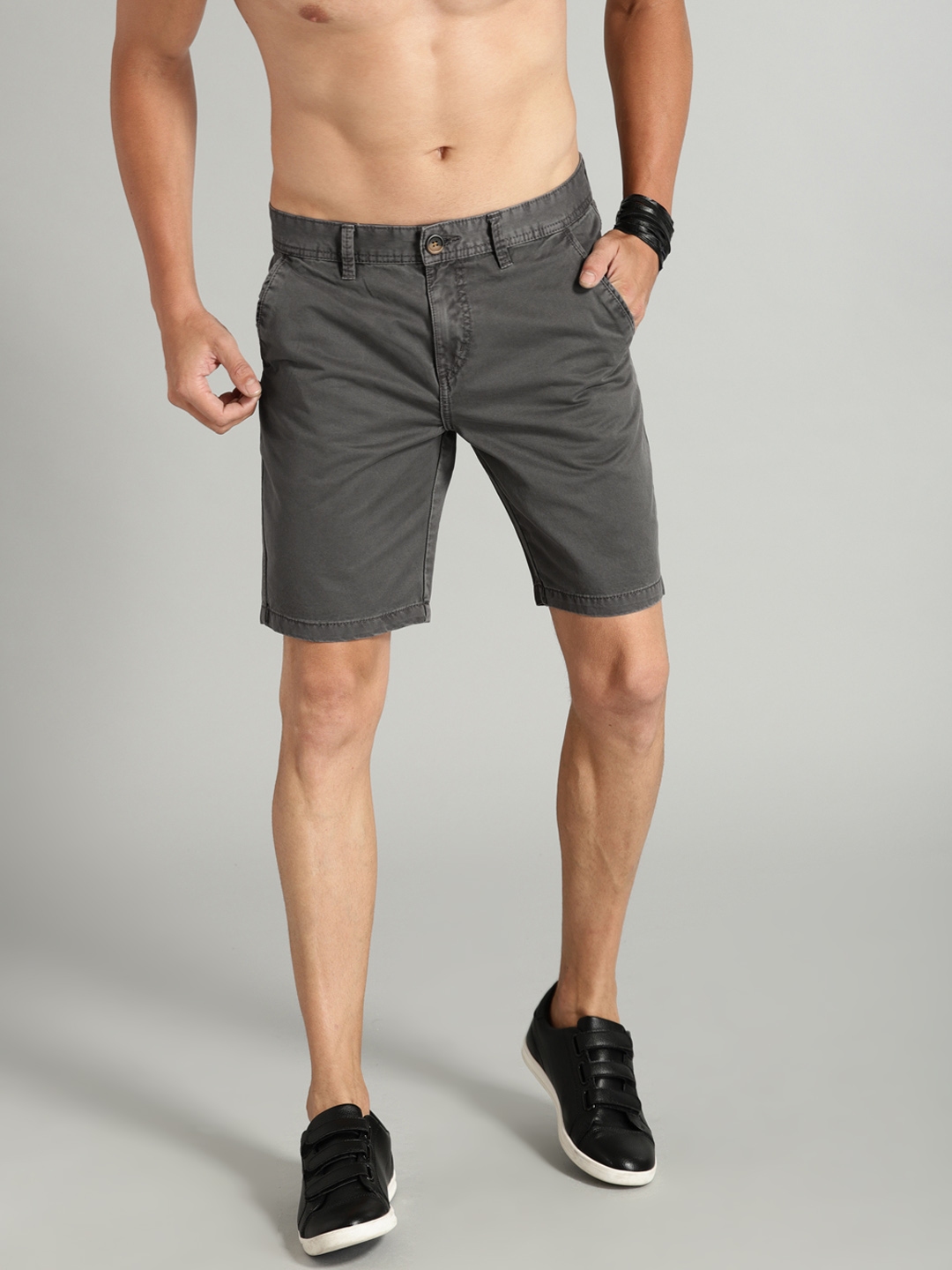 charcoal chino shorts