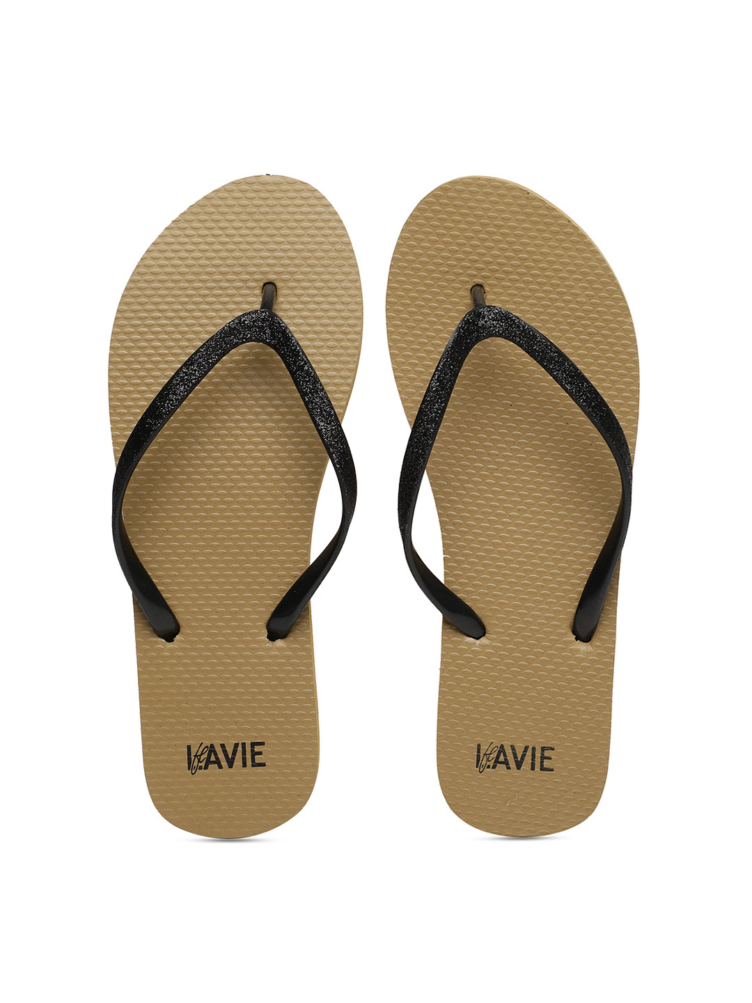 Buy Lavie Women Black Solid Thong Flip Flops - Flip Flops for Women 5415377 | Myntra