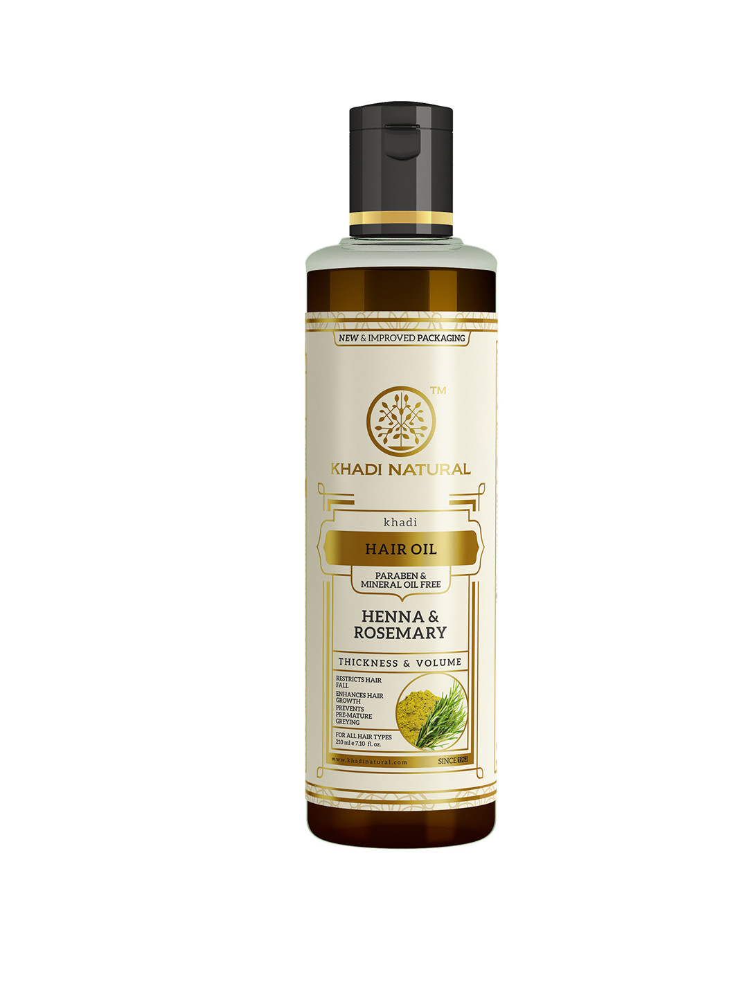 Buy Khadi Natural Sustainable Unisex Henna & Rosemary Herbal Hair Oil