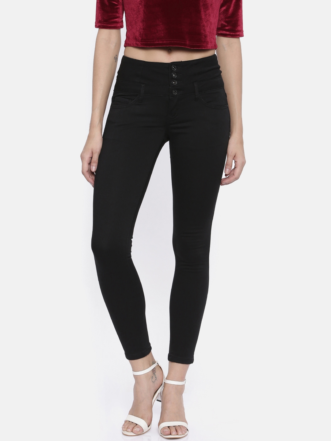 black jeans women high rise