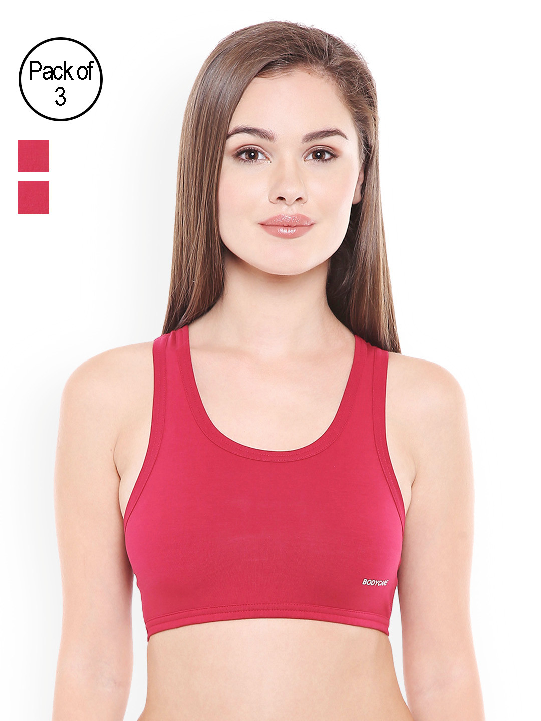 Buy Bodycare Pack Of 3 Full Coverage Sports Bras E1610MHMHMH Bra for