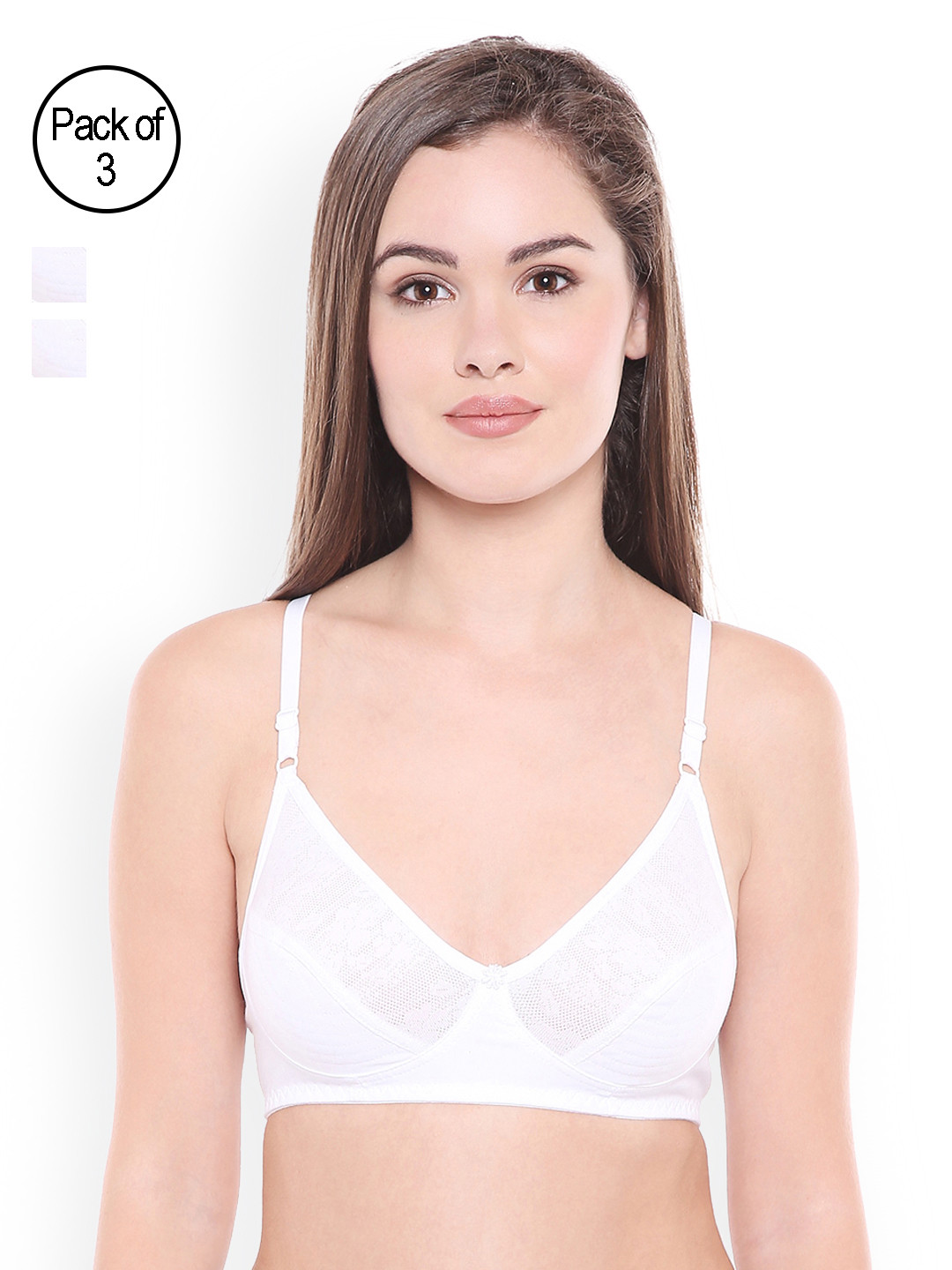 Buy Bodycare Pack Of 3 Full Coverage Bras E1504WWW Bra for Women
