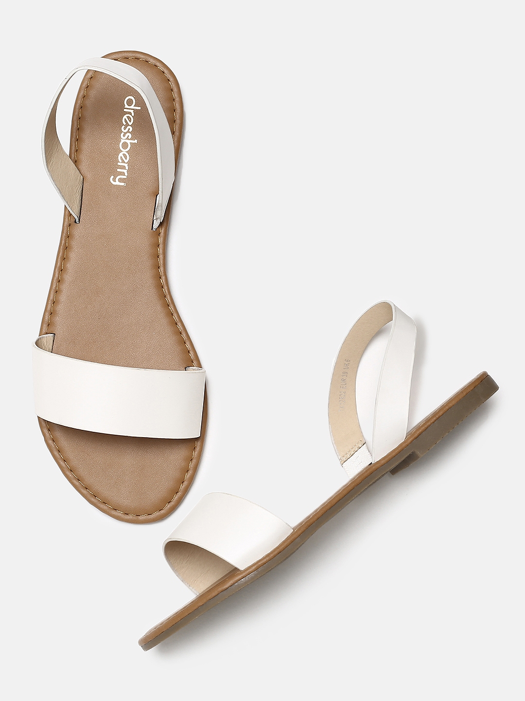 white fabric flats