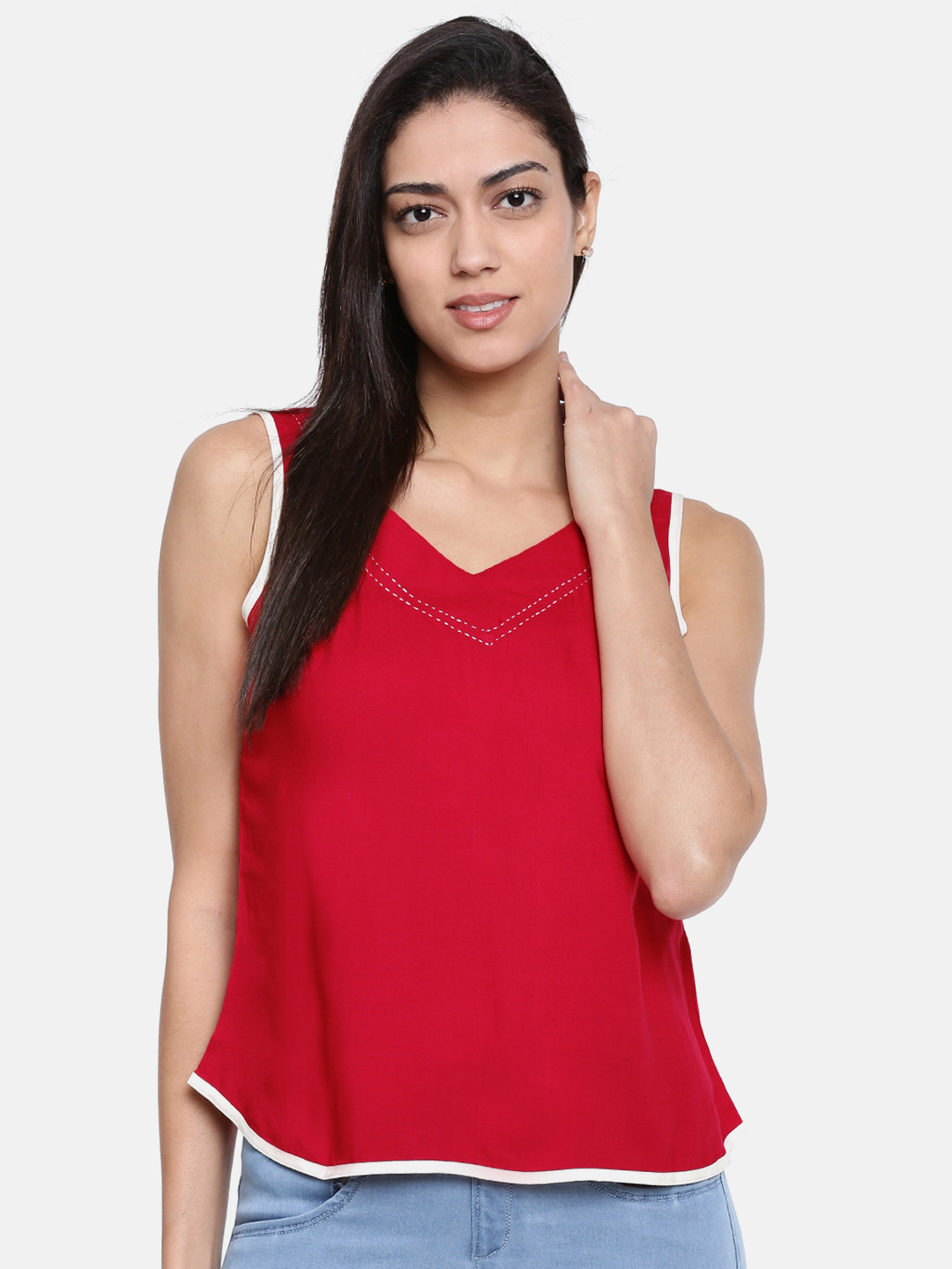 Buy Bronz Women Red Solid Top Tops for Women 5452693 Myntra