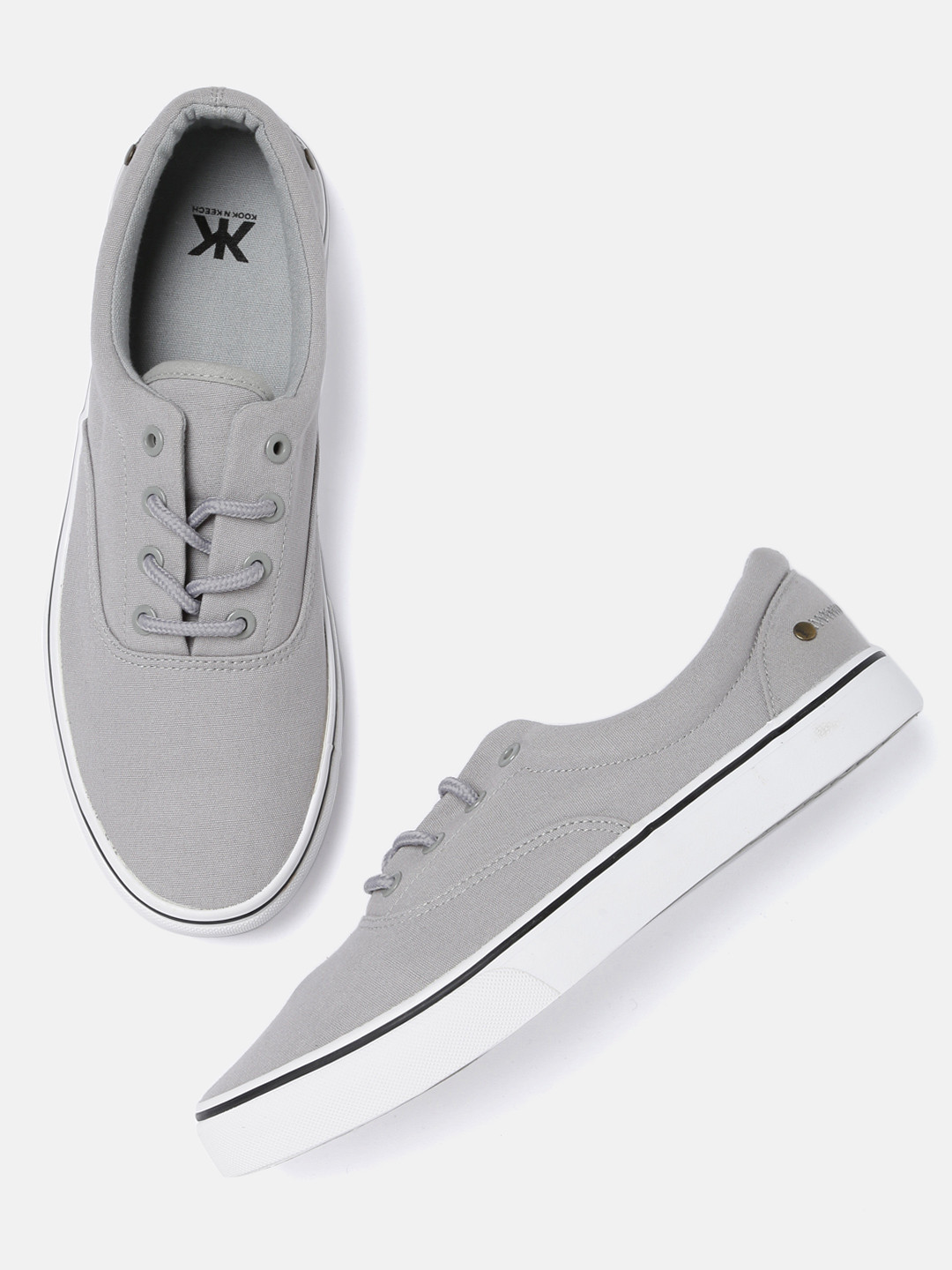 Kook N Keech Men Grey Sneakers  - Casual Shoes for Men 5497590 | Myntra