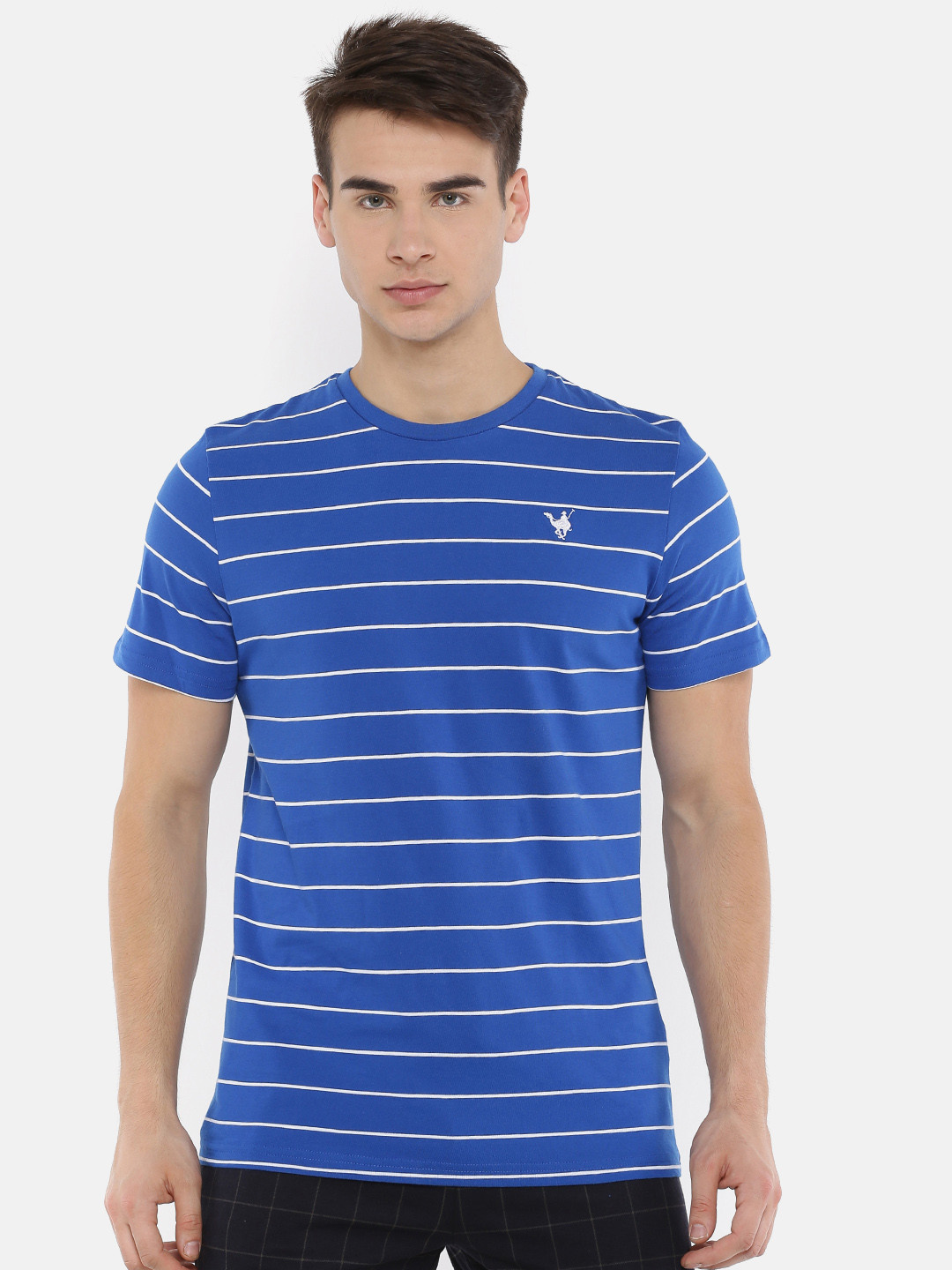 Buy Splash Men Blue Striped T Shirt Tshirts for Men 5509293 Myntra