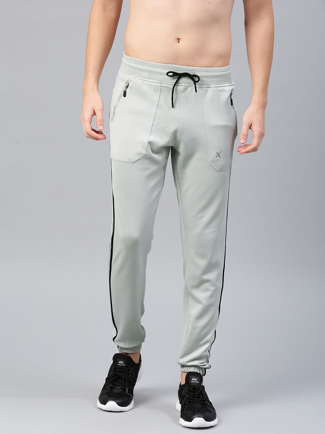 hrx grey track pants