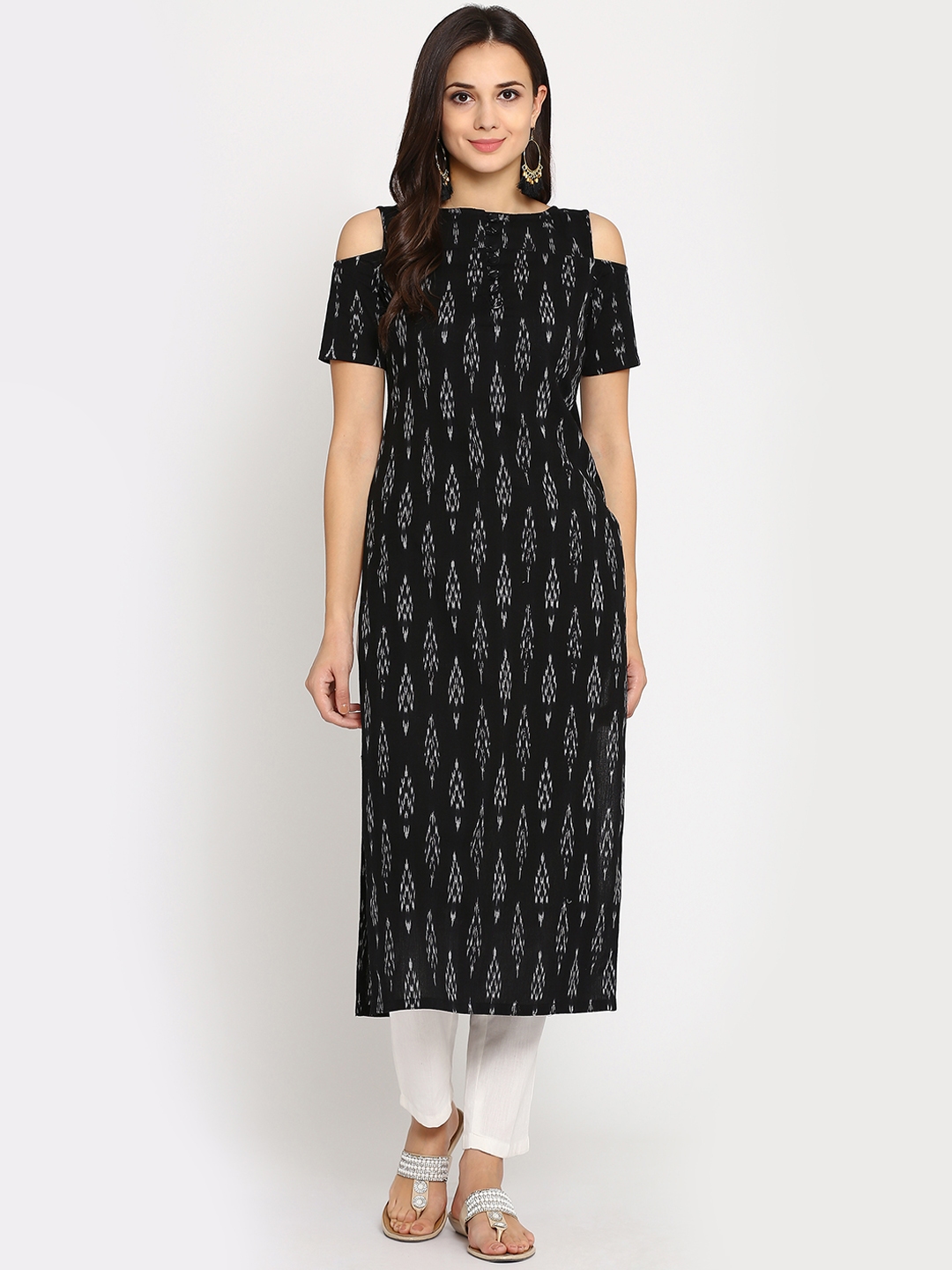 ikat dress myntra