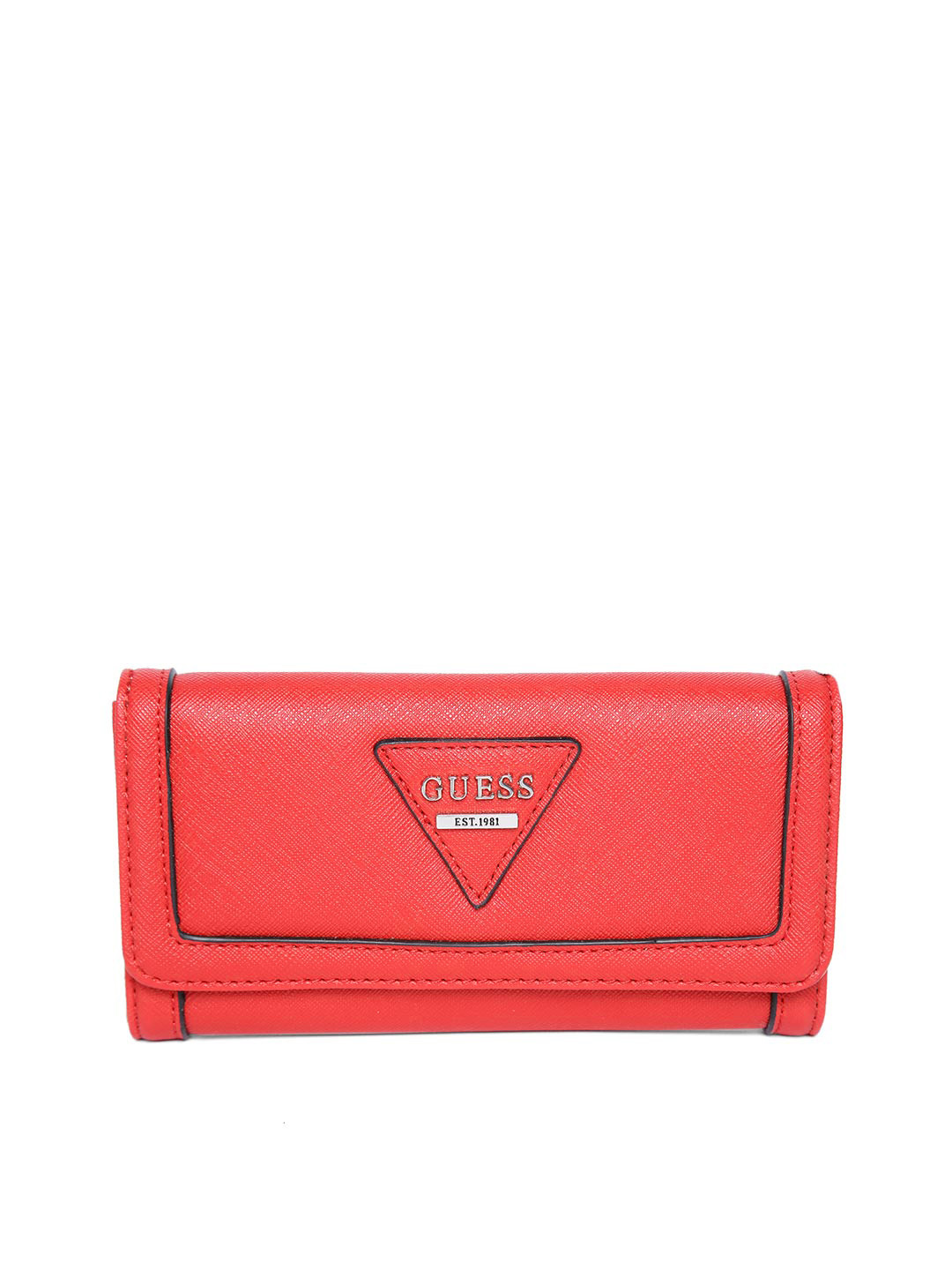 Buy GUESS Women Red Solid Three Fold Wallet Wallets for Women 5524148