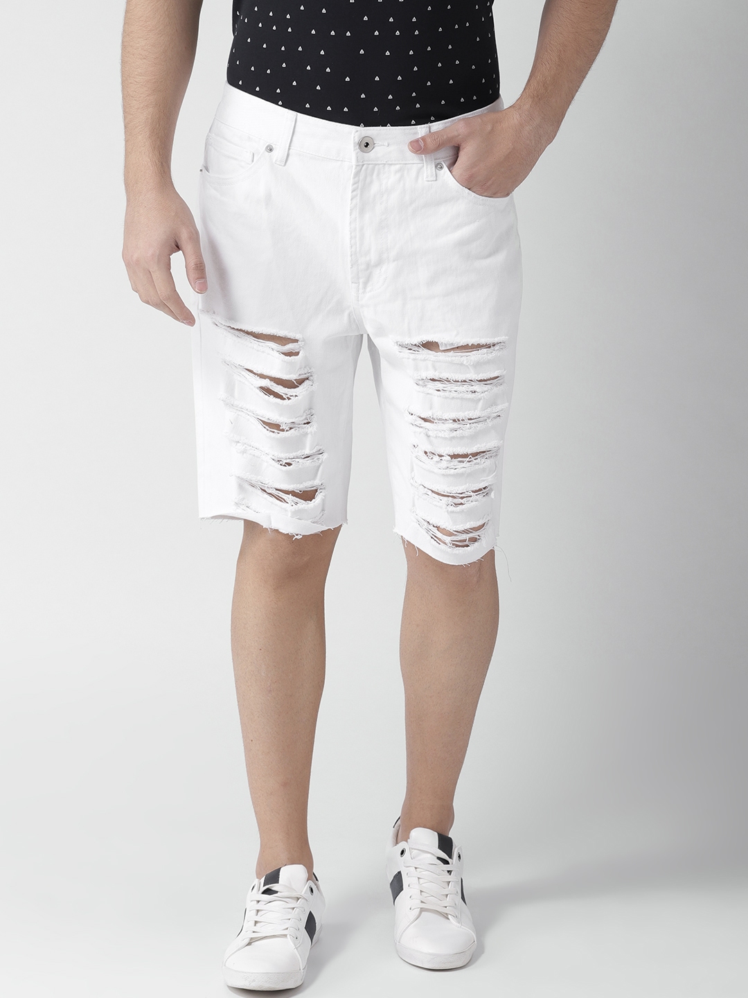 White denim shorts forever deals 21