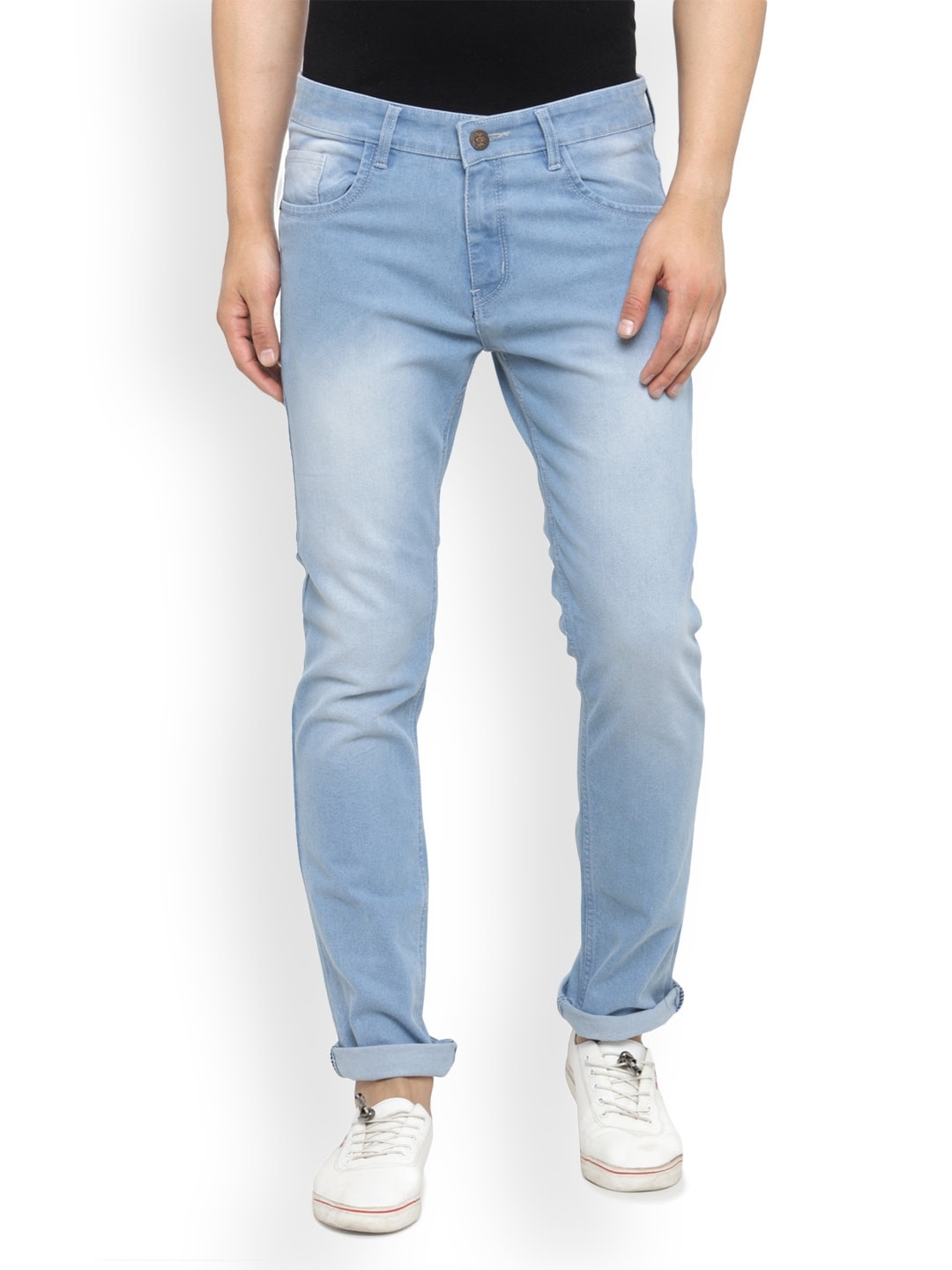 Buy JAINISH Men Blue Slim Fit Mid Rise Clean Look Jeans - Jeans for Men ...