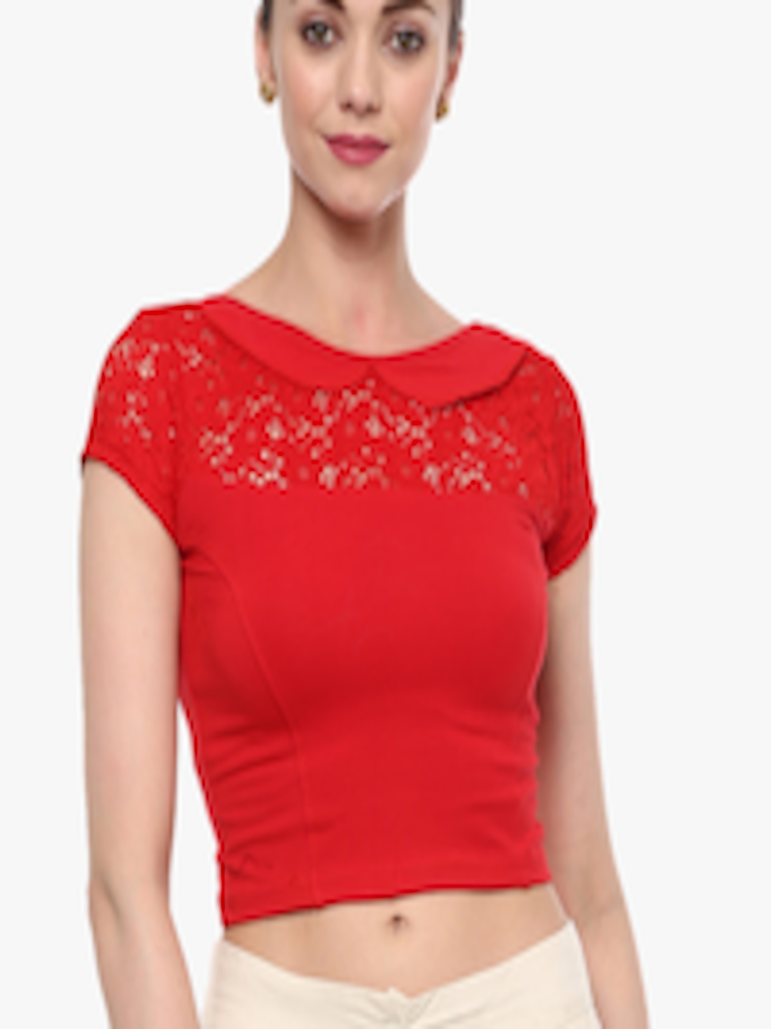 Buy SALWAR STUDIO Women Solid Red Saree Blouse - Saree Blouse for Women ...