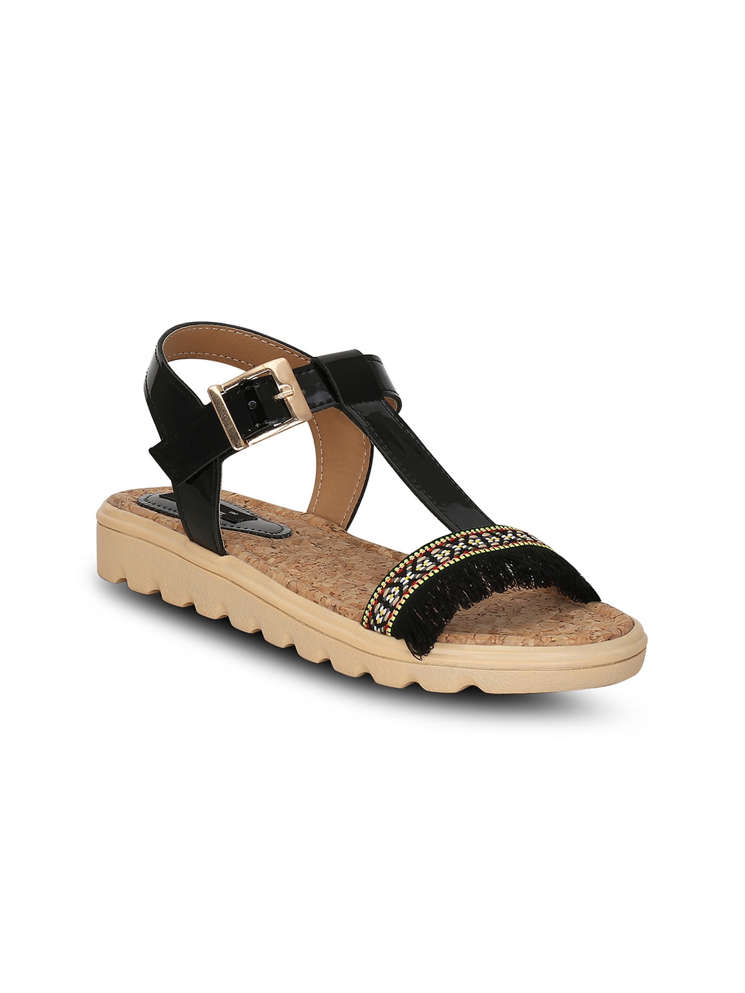 open toe flats myntra