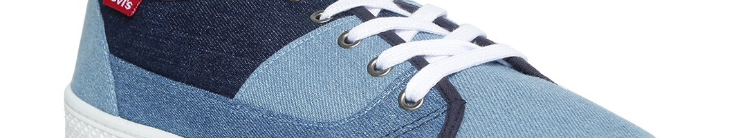 Buy Levis Men Blue Colourblocked Denim Sneakers - Casual Shoes for Men ...