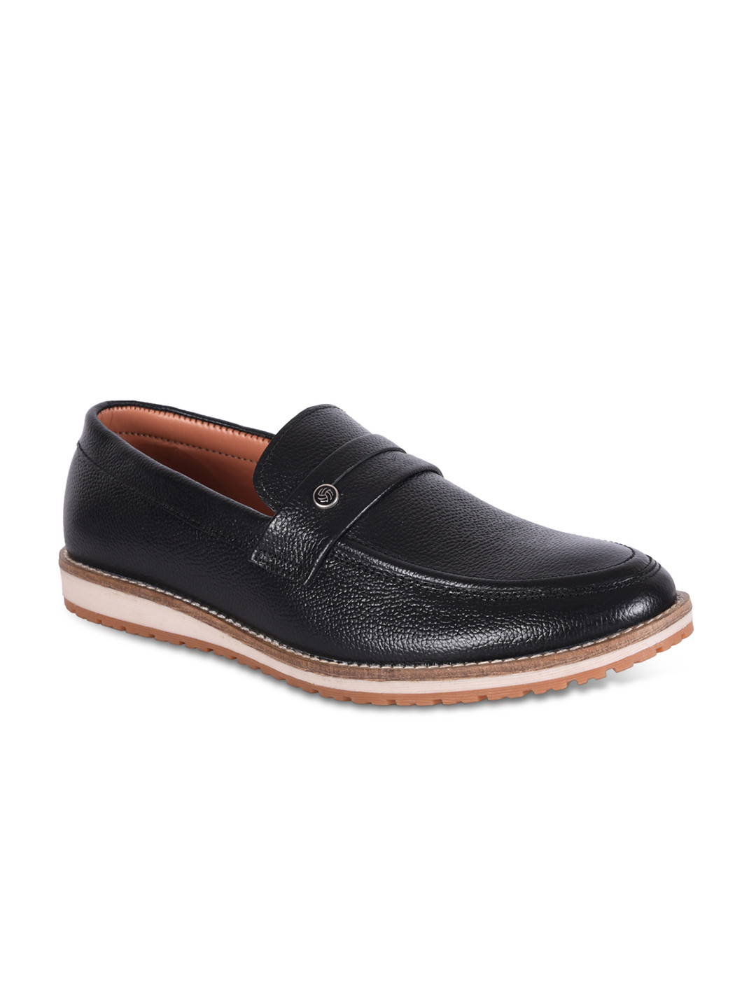 Buy Bacca Bucci Men Black Leather Loafers Casual Shoes