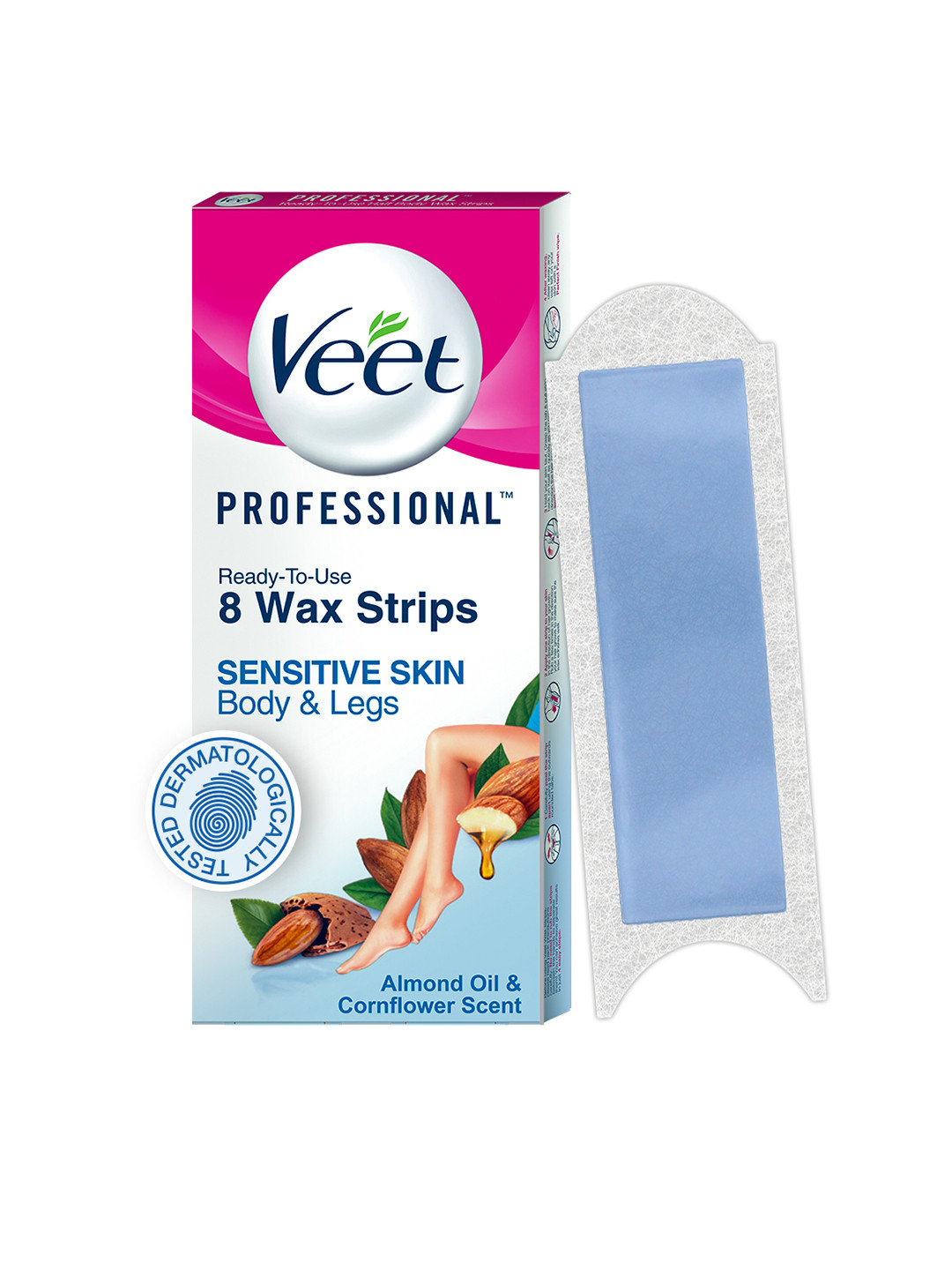 Buy Veet Professional Waxing Strips For Sensitive Skin 8 Strips Body