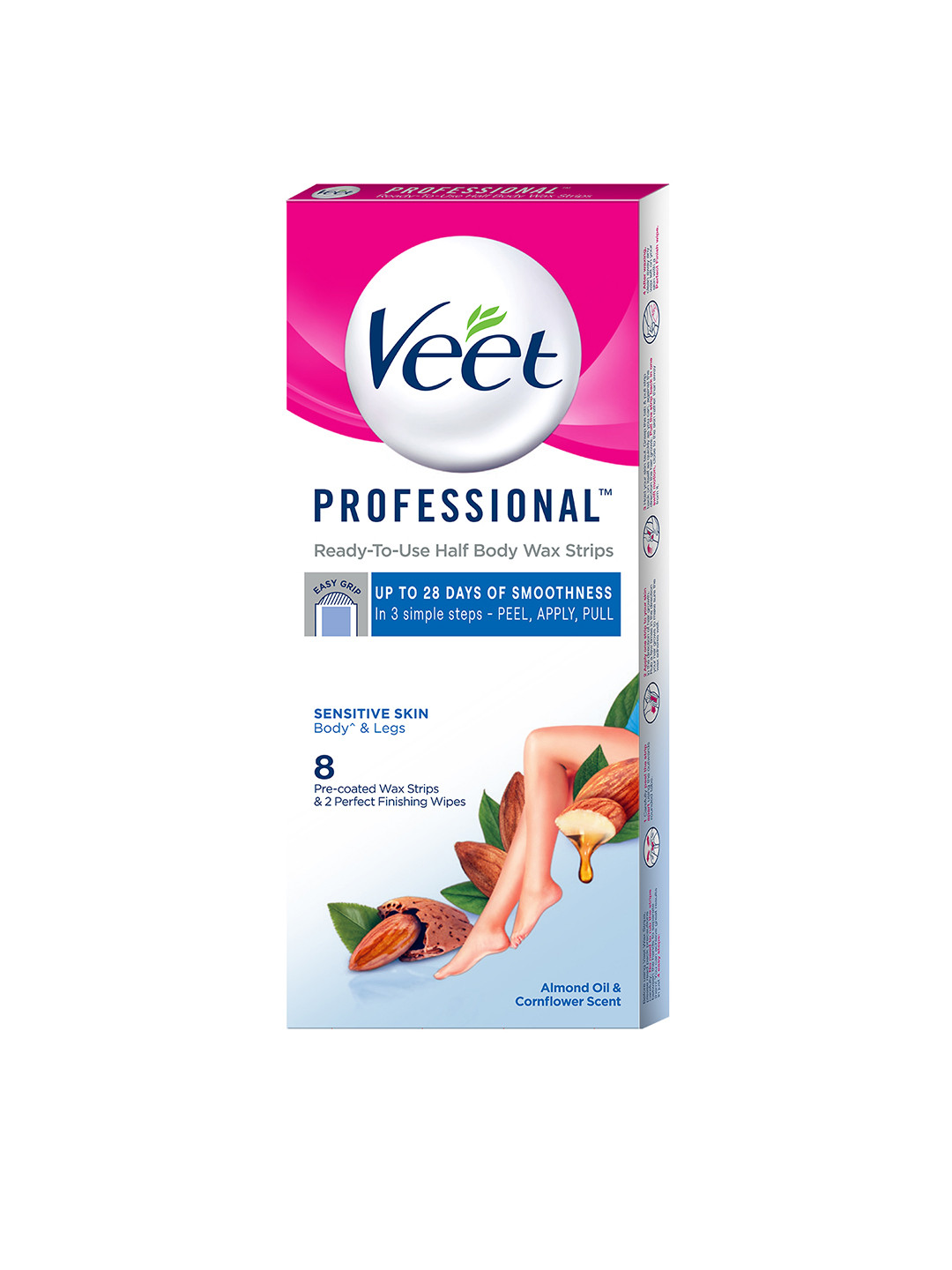 Buy Veet Professional Waxing Strips For Sensitive Skin 8 Strips Body