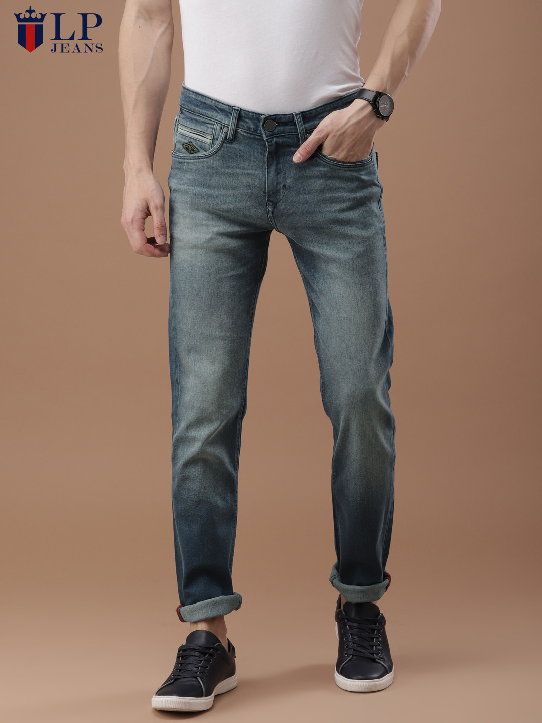 Buy Louis Philippe Jeans Men Blue Slim Fit Low Rise Clean Look