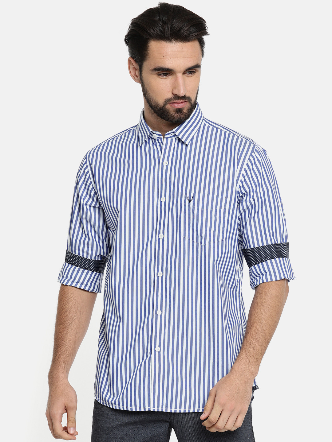 allen solly striped shirts