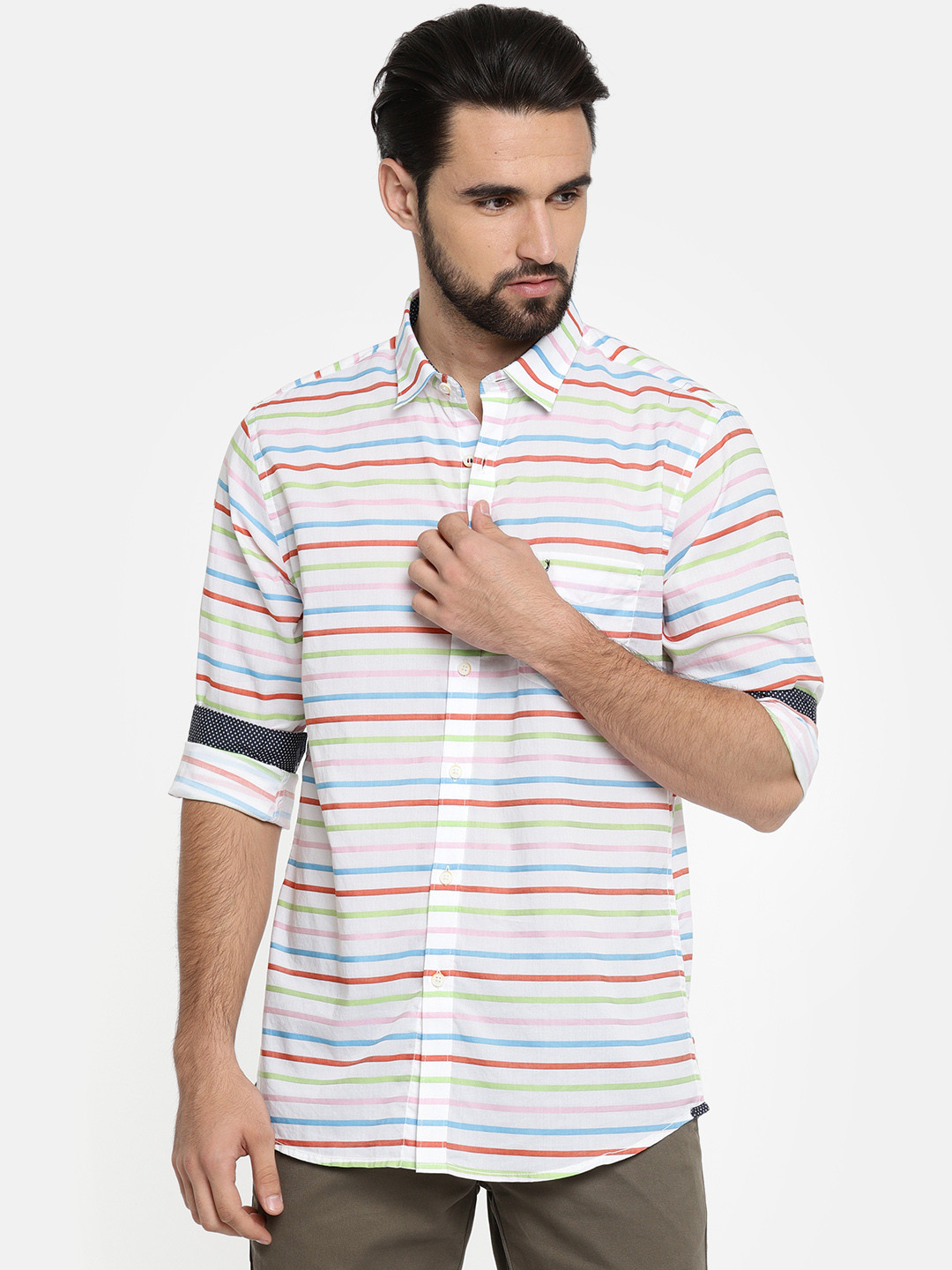 allen solly striped shirts