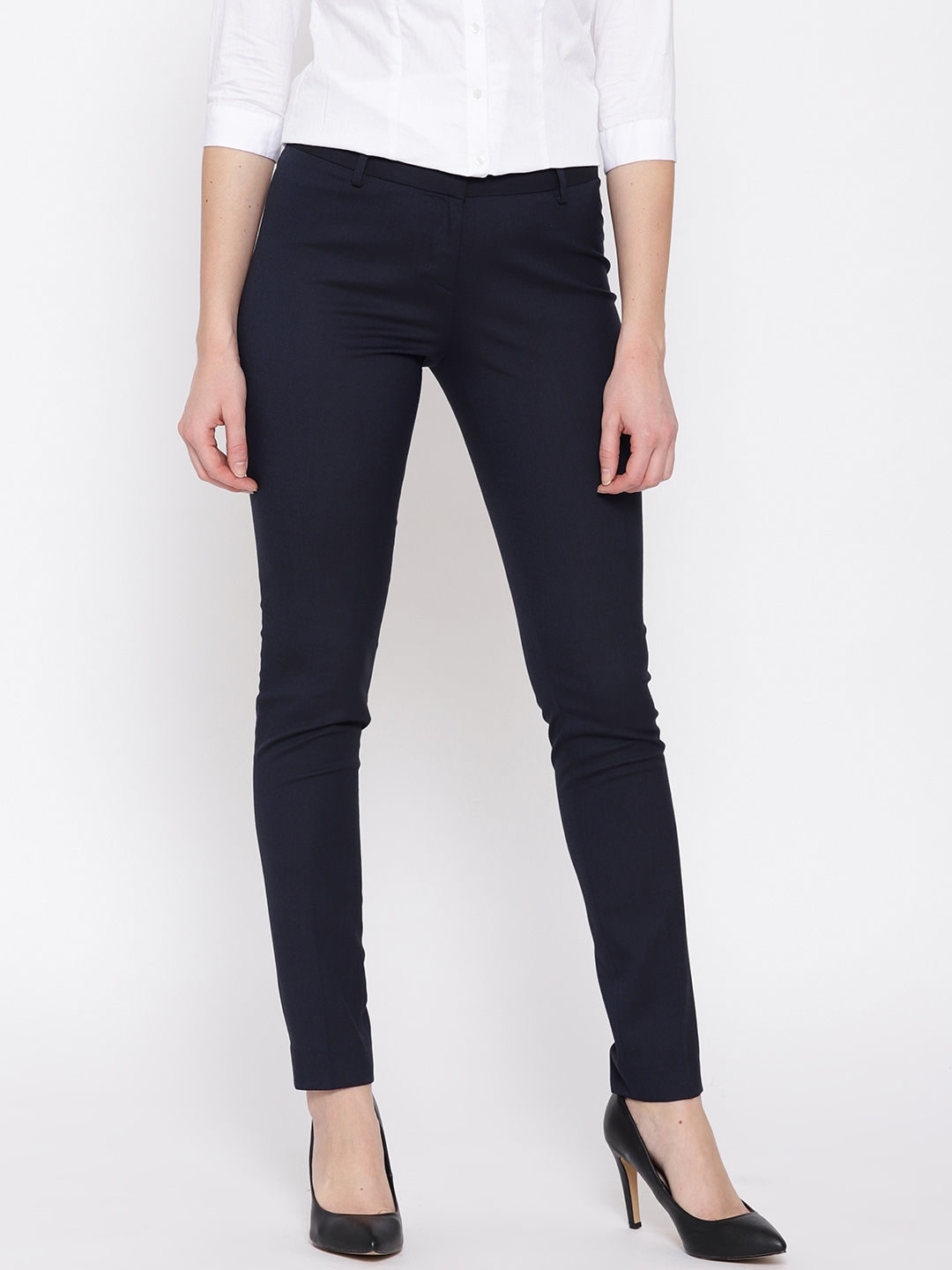 navy blue formal trousers ladies