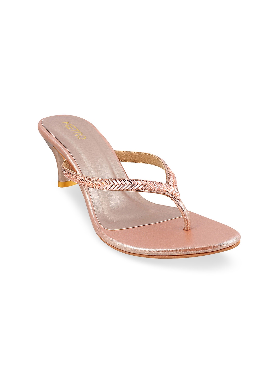 metro rose gold heels