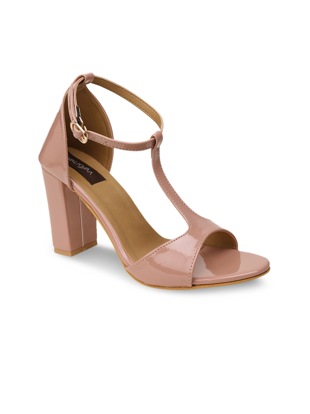 metro solid peach sandals