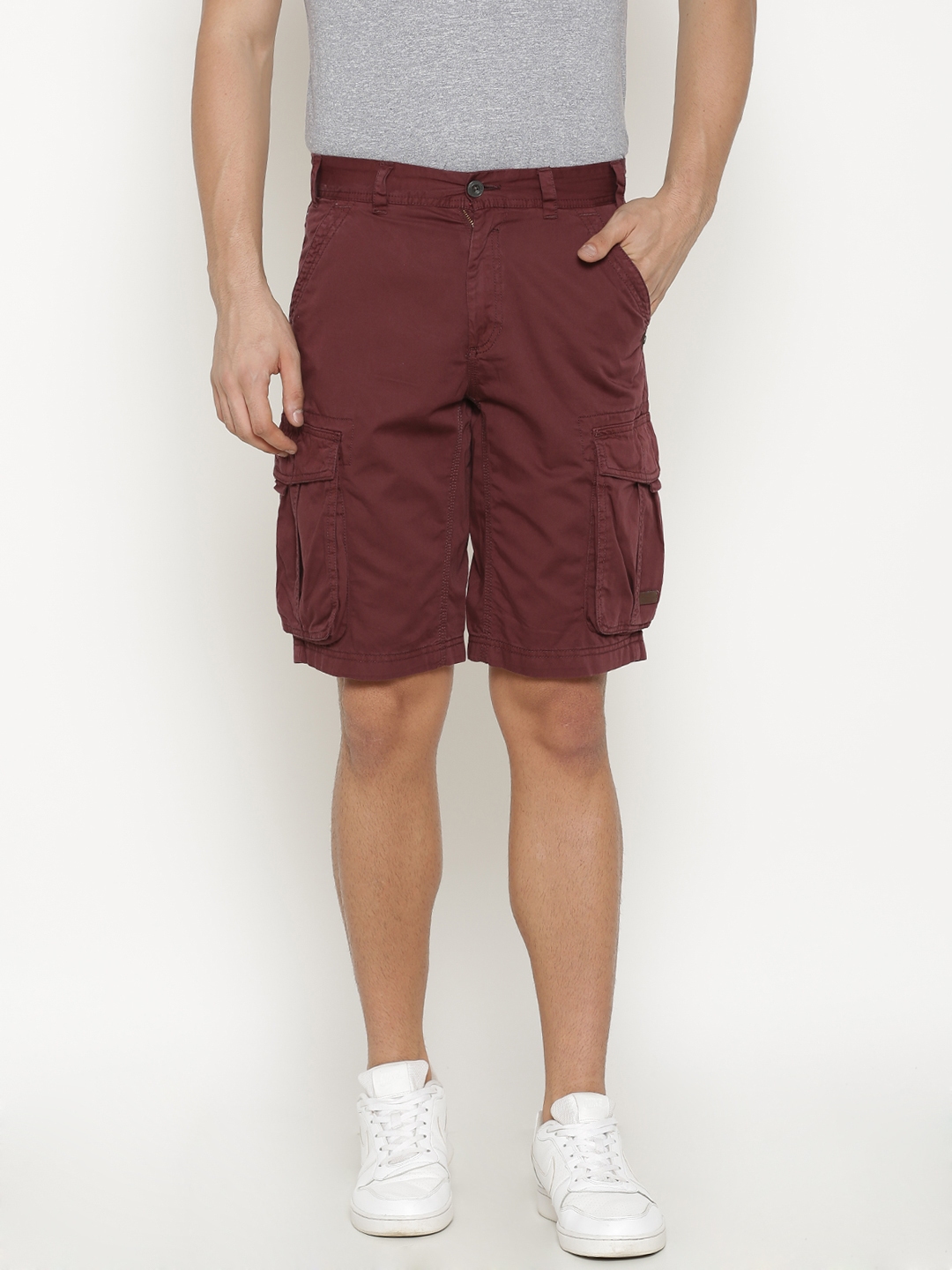 maroon cargo shorts