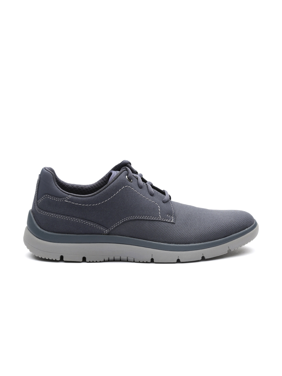 Buy Clarks Men Navy Blue Textured Sneakers - Casual Shoes for Men ...