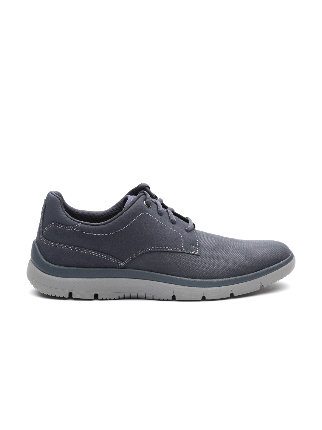 Buy Clarks Men Navy Blue Textured Sneakers Casual Shoes for Men