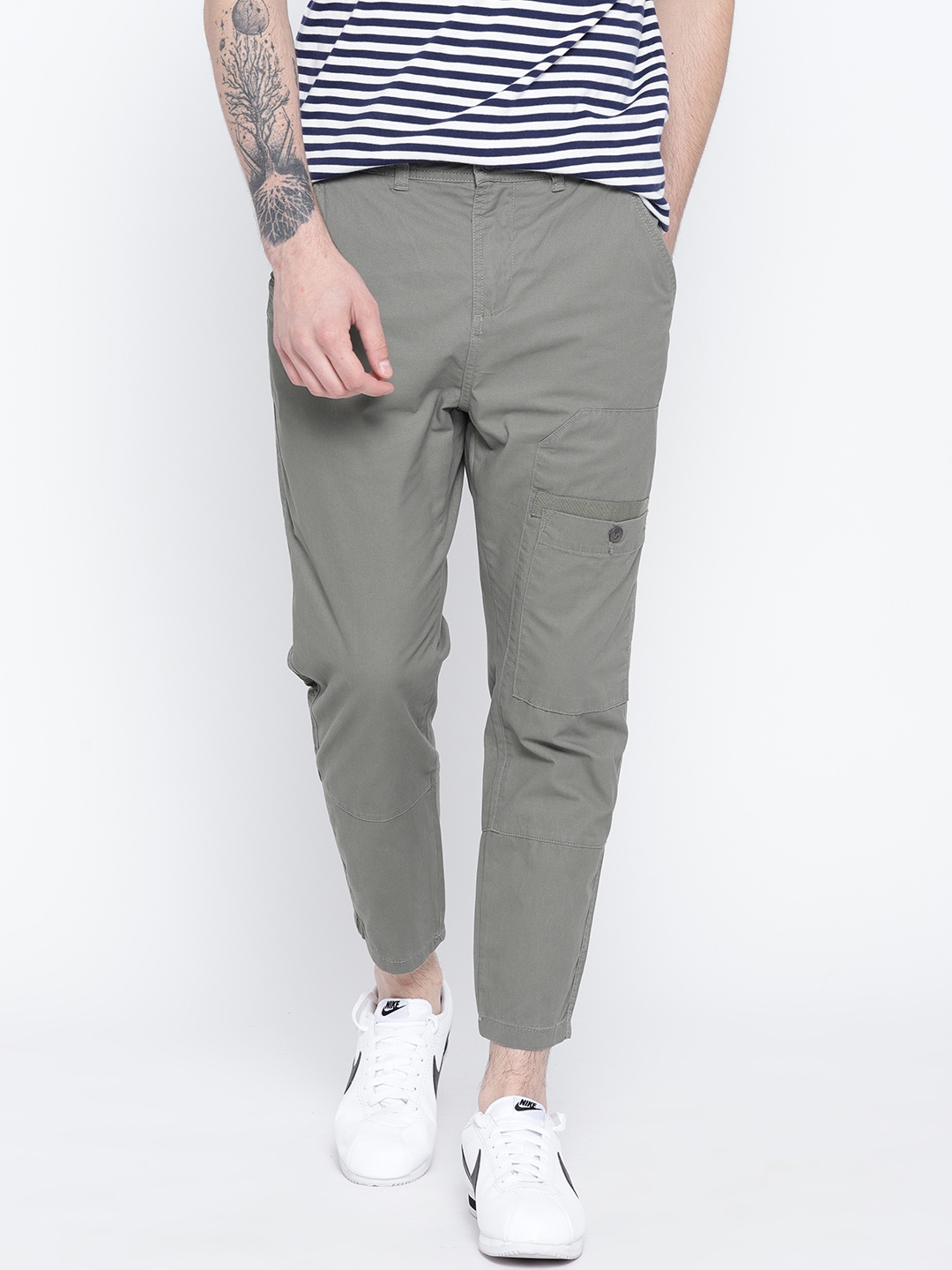 mens grey cargos