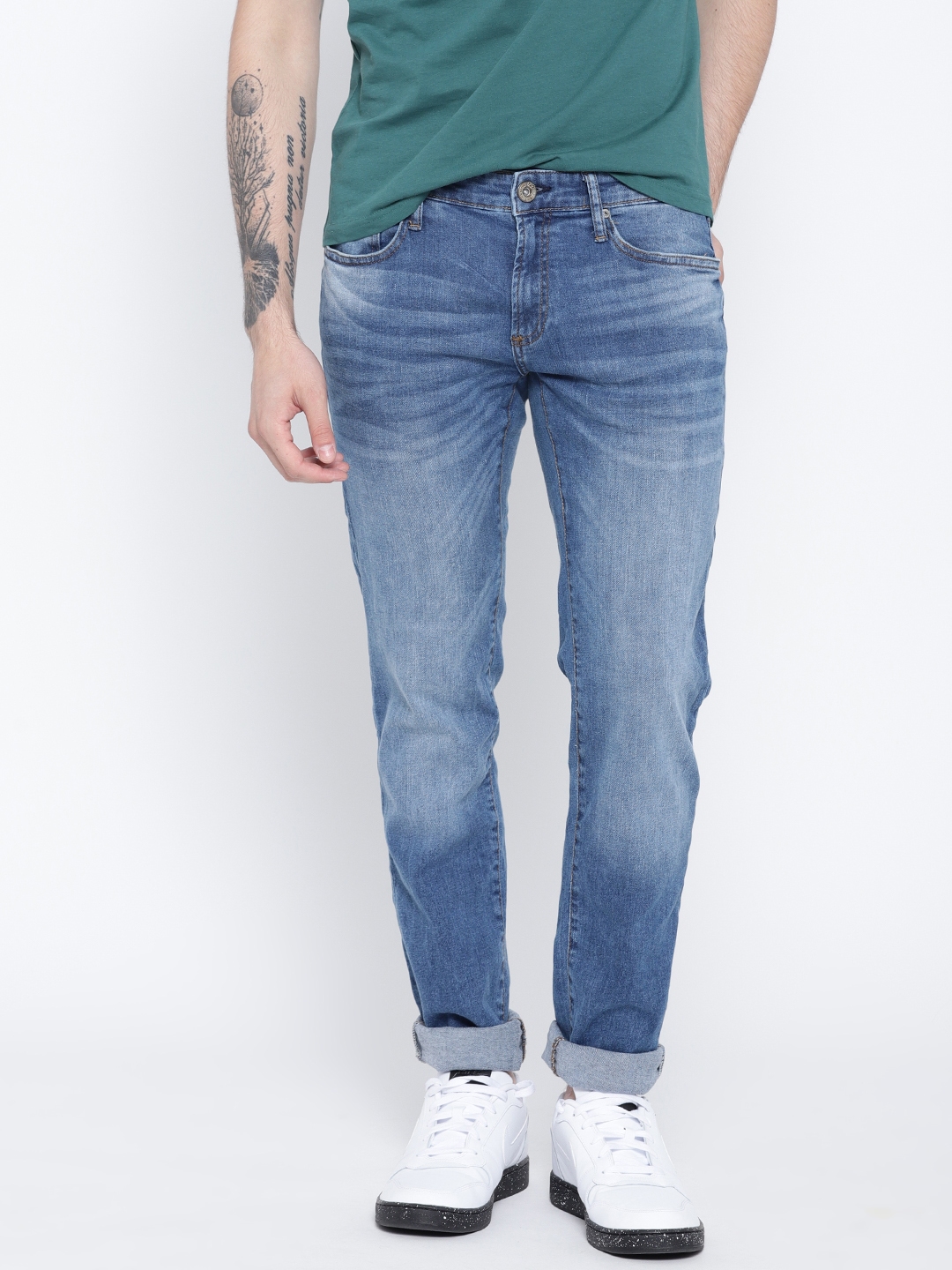 Buy OVS Men Blue Slim Fit Low Rise Clean Look Stretchable Jeans - Jeans ...